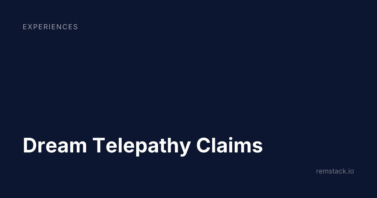 Dream Telepathy Claims