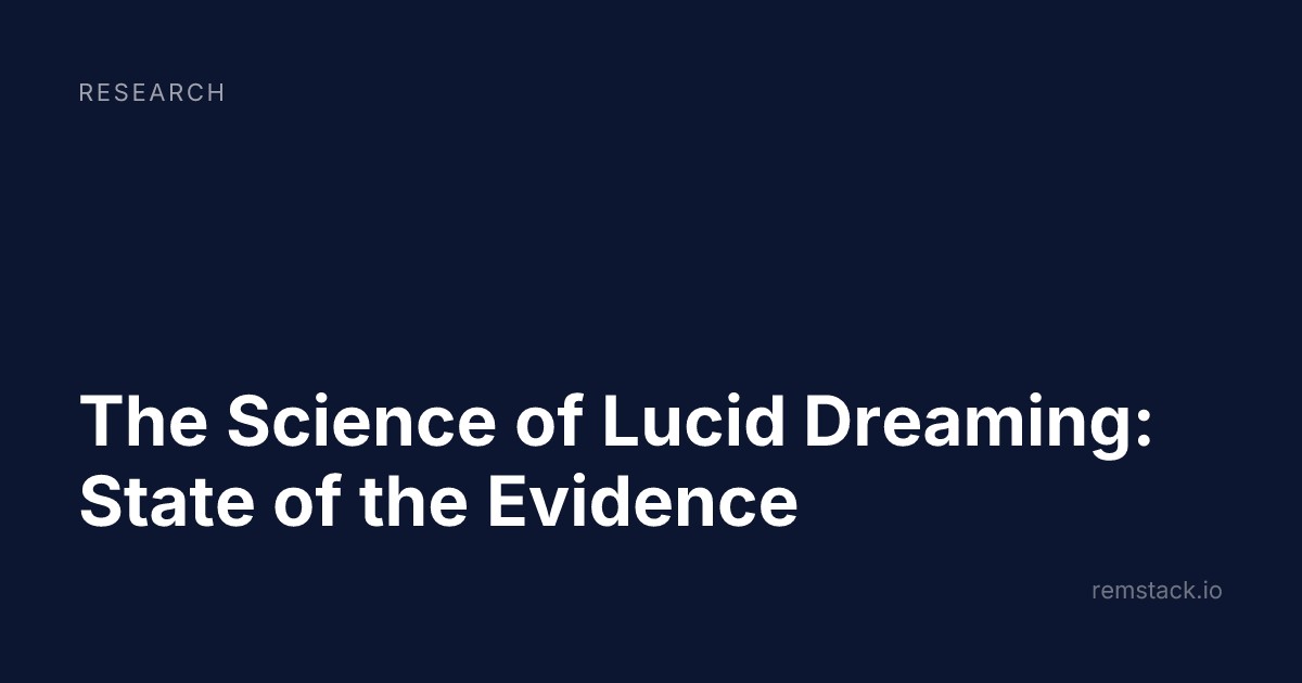 The Science of Lucid Dreaming: State of the Evidence