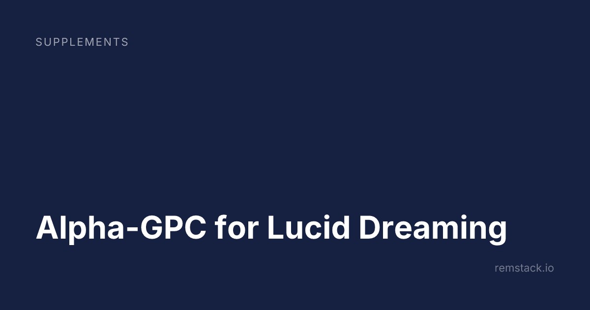 Alpha-GPC for Lucid Dreaming