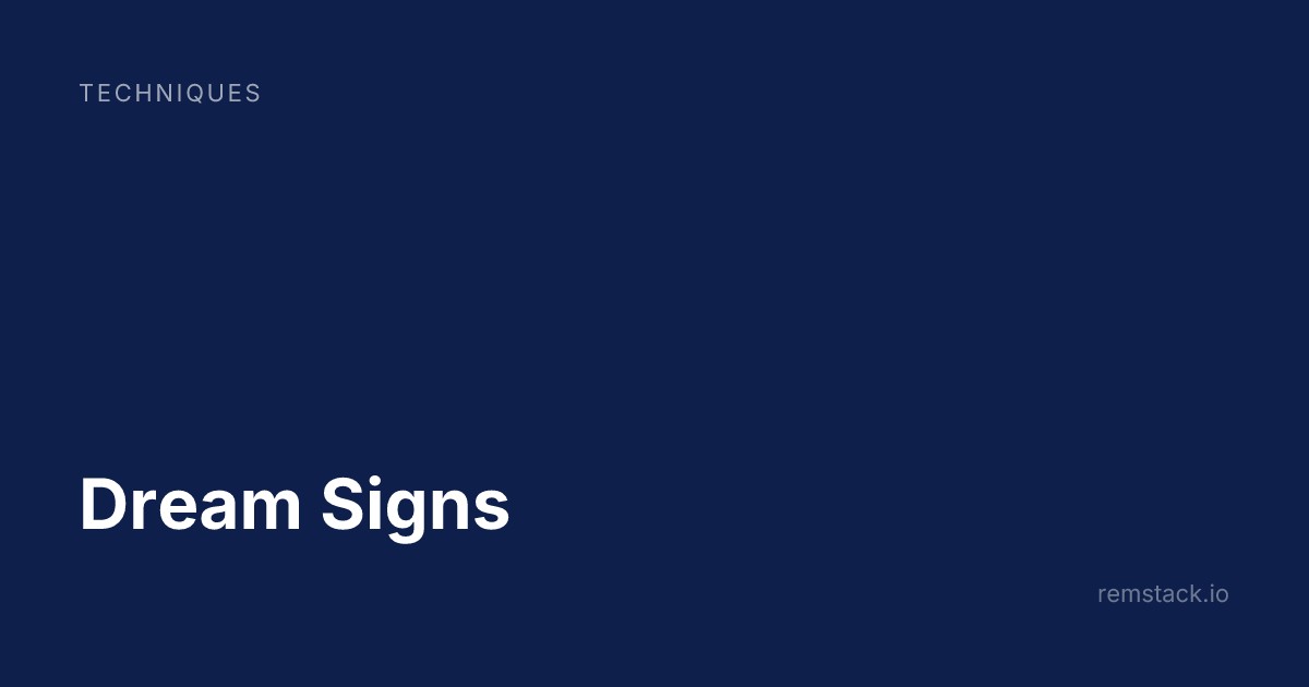 Dream Signs